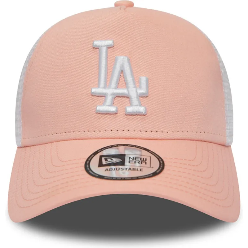 siltovka-zaoblena-ruzova-snapback-league-essential-a-frame-los-angeles-dodgers-mlb-new-era