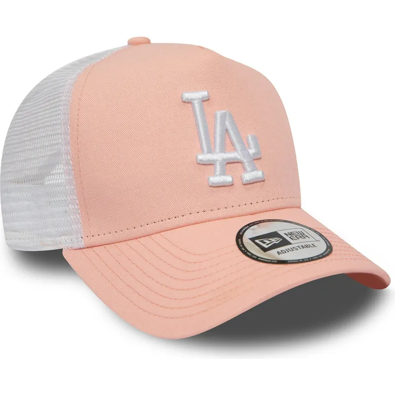 siltovka-zaoblena-ruzova-snapback-league-essential-a-frame-los-angeles-dodgers-mlb-new-era