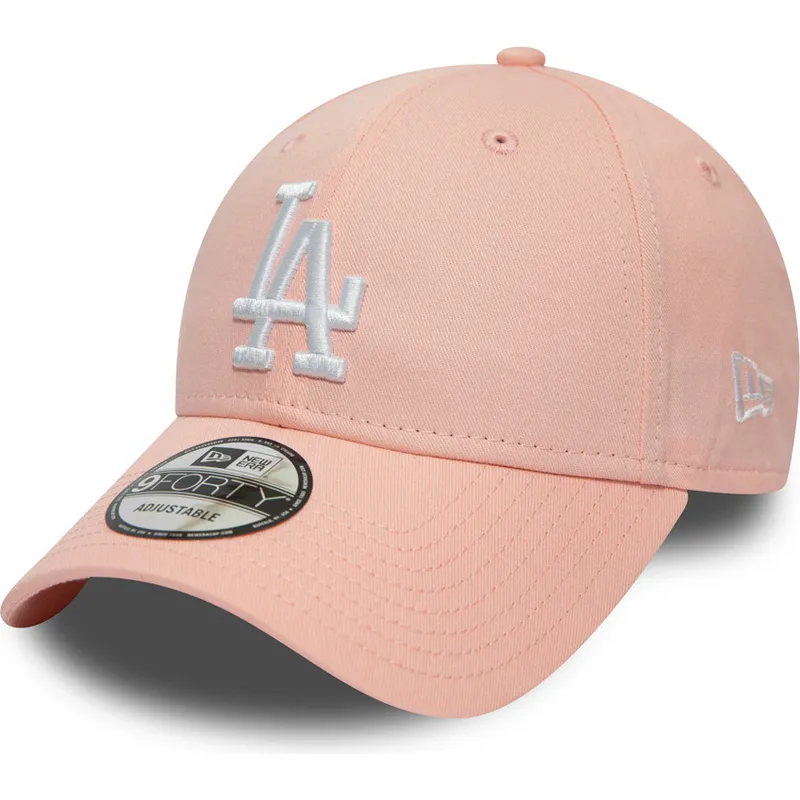 siltovka-zaoblena-ruzova-nastavitelny-9forty-league-essential-los-angeles-dodgers-mlb-new-era