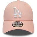 new-era-curved-brim-9forty-league-essential-los-angeles-dodgers-mlb-pink-adjustable-cap