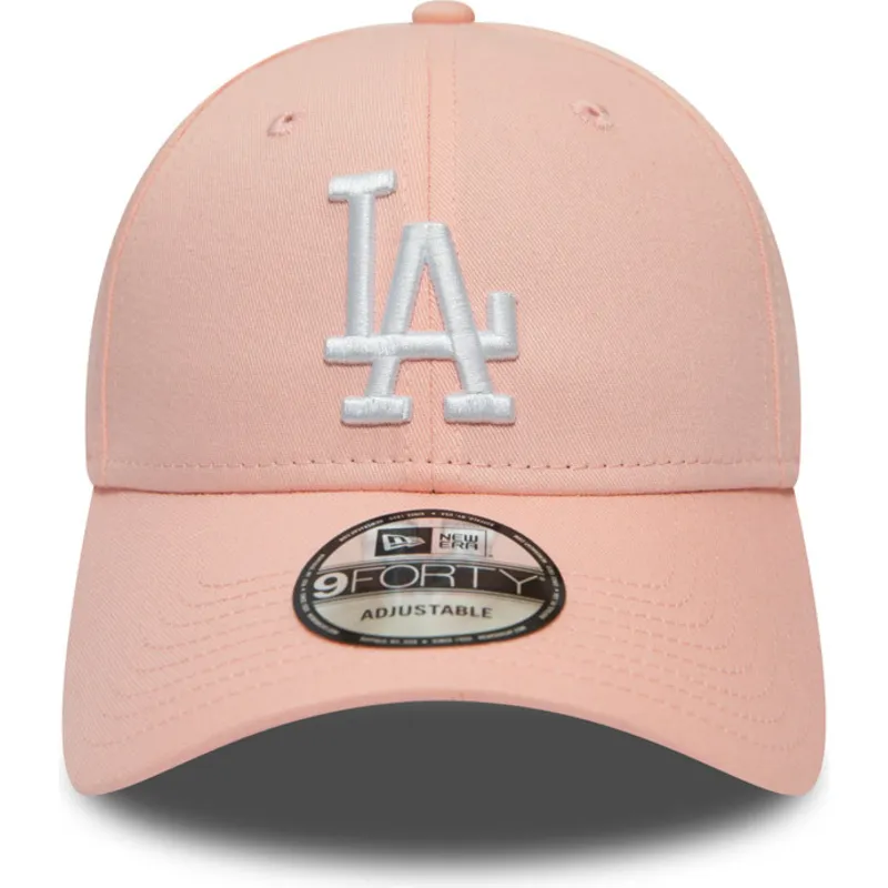 siltovka-zaoblena-ruzova-nastavitelny-9forty-league-essential-los-angeles-dodgers-mlb-new-era