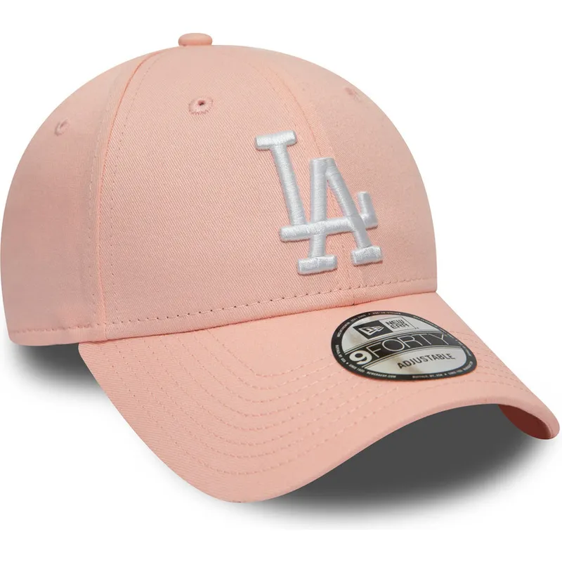 siltovka-zaoblena-ruzova-nastavitelny-9forty-league-essential-los-angeles-dodgers-mlb-new-era