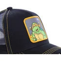 siltovka-zaoblena-cierna-snapback-mik-michelangelo-ninja-korytnacky-capslab