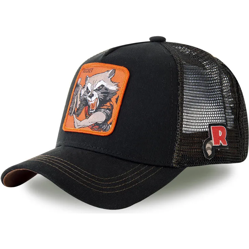 siltovka-zaoblena-cierna-snapback-roc4-rocket-raccoon-marvel-comics-capslab