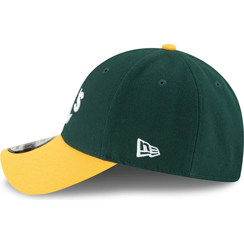 grune-und-gelbe-verstellbare-curved-cap-9forty-the-league-von-oakland-athletics-mlb-von-new-era