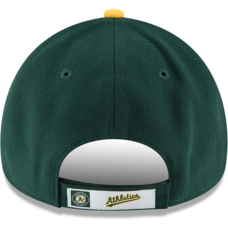grune-und-gelbe-verstellbare-curved-cap-9forty-the-league-von-oakland-athletics-mlb-von-new-era