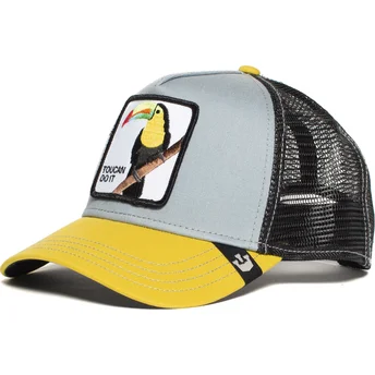 Gorra trucker gris y amarilla tucán Iggy Narnar de Goorin Bros.