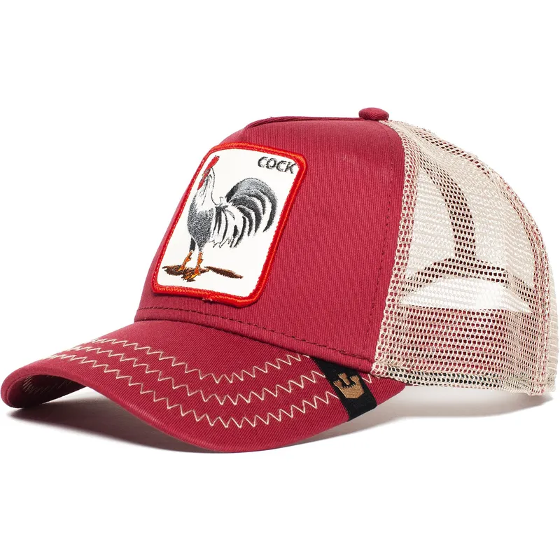 siltovka-zaoblena-cervena-snapback-rooster-the-farm-goorin-bros