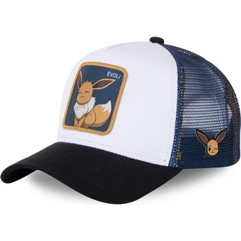 siltovka-zaoblena-biely-snapback-evo3-eevee-pokemon-capslab