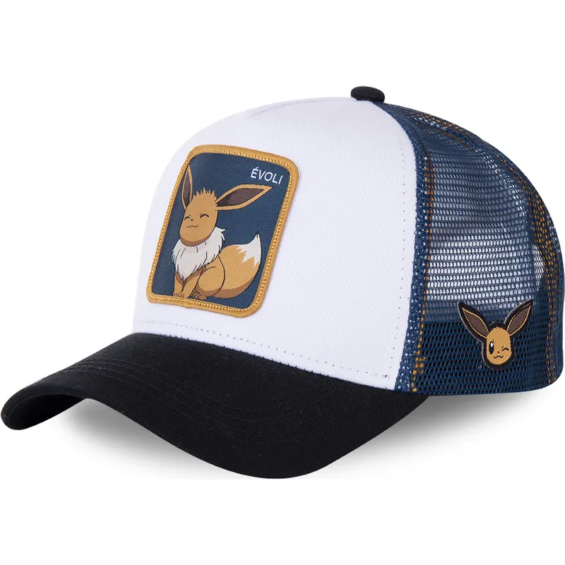 siltovka-zaoblena-biely-snapback-evo3-eevee-pokemon-capslab