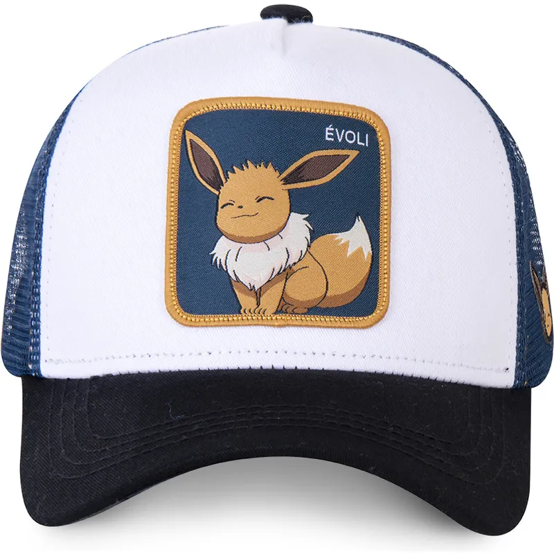siltovka-zaoblena-biely-snapback-evo3-eevee-pokemon-capslab