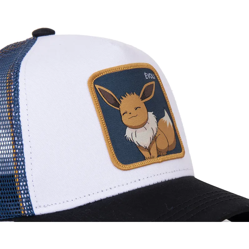 siltovka-zaoblena-biely-snapback-evo3-eevee-pokemon-capslab