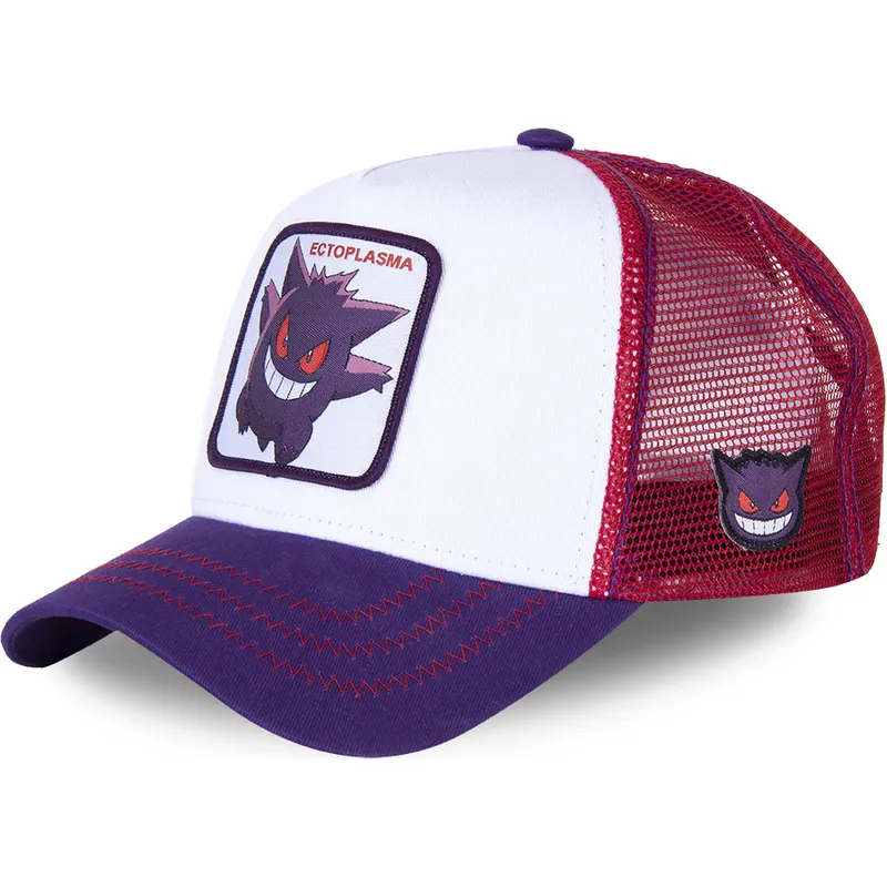 siltovka-zaoblena-biely-snapback-gen1-gengar-pokemon-capslab