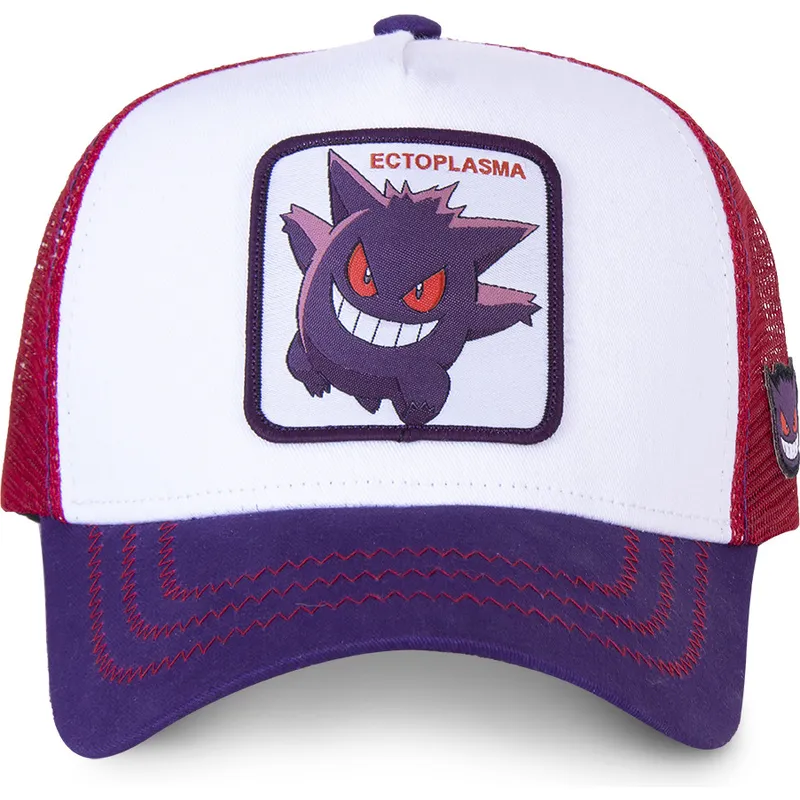 siltovka-zaoblena-biely-snapback-gen1-gengar-pokemon-capslab