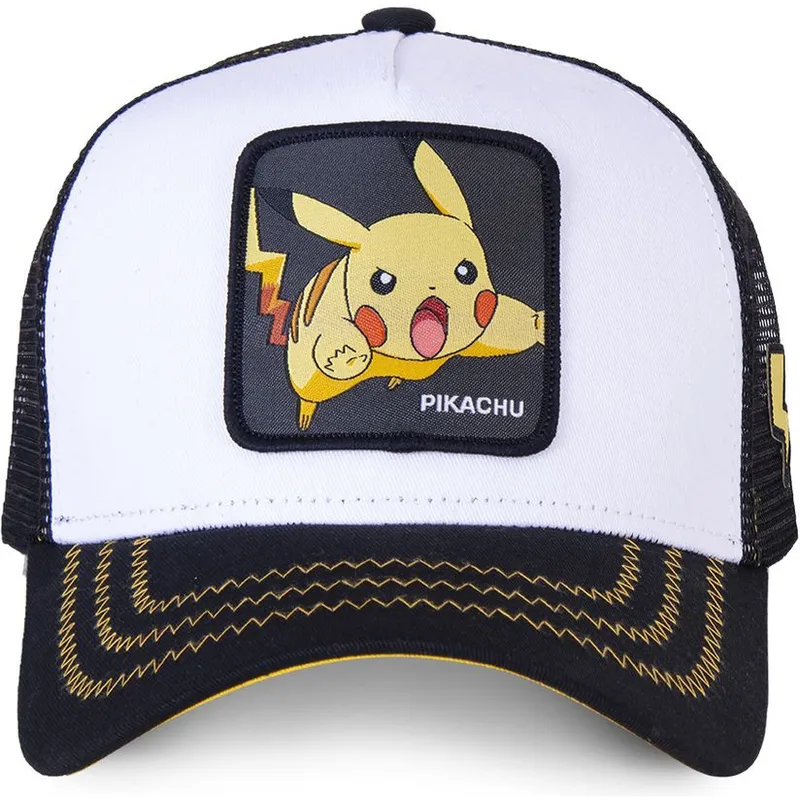 siltovky-zaoblena-kamionista-biely-snapback-pikachu-pik5-pokemon-pikachu-pokemon-capslab