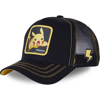 Schwarze Trucker-Cap Pikachu PIK7 Pokémon von Capslab