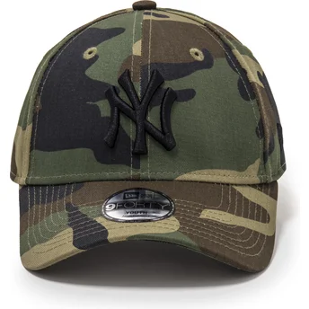 Šiltovky zaoblená kamufláž nastaviteľný pásik pre deti 9FORTY League Essential New York Yankees MLB New Era