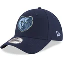 blaue-verstellbare-curved-cap-9forty-the-league-der-memphis-grizzlies-nba-von-new-era