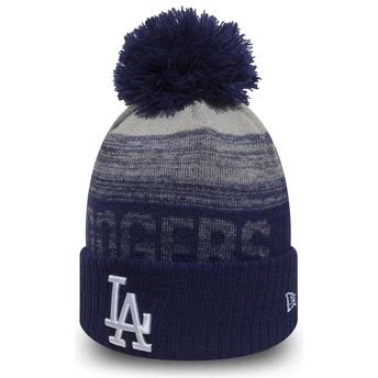 Blaue Mütze mit Bommel Cuff Knit Sport der Los Angeles Dodgers MLB von New Era