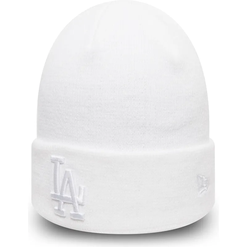 ciapka-biely-cuff-knit-league-essential-los-angeles-dodgers-mlb-new-era