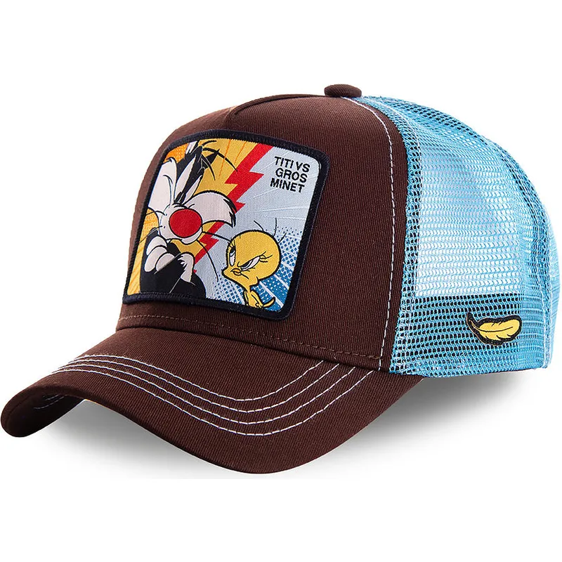 siltovka-zaoblena-hneda-snapback-vs-tvg1-sylvester-a-tweety-looney-tunes-capslab
