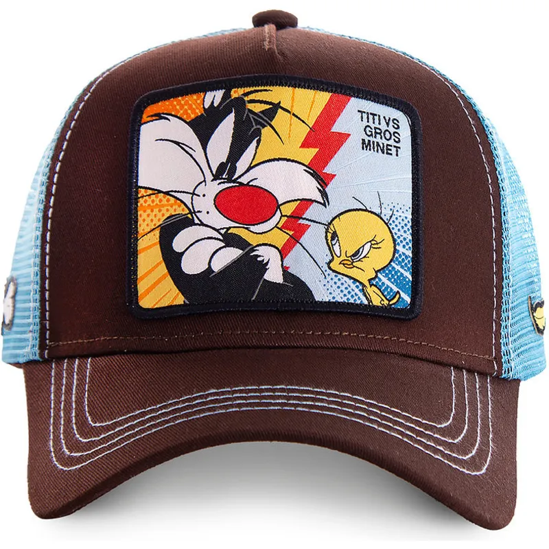 siltovka-zaoblena-hneda-snapback-vs-tvg1-sylvester-a-tweety-looney-tunes-capslab