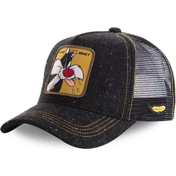 Schwarze Trucker-Kappe Silvester LOOMIN1 Looney Tunes von Capslab