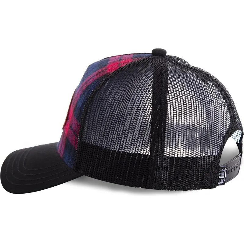 siltovka-zaoblena-cierna-snapback-estampado-cuadros-carb2-von-dutch