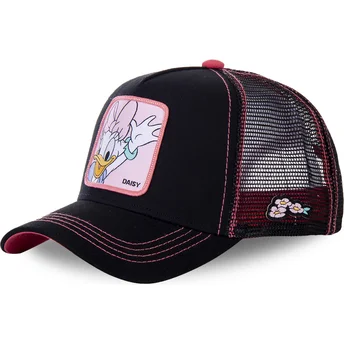 schwarze-und-rosa-trucker-kappe-pata-daisy-dai2-disney-von-capslab