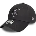 verstellbare-graue-9forty-kappe-mit-gebogenem-schirm-minnie-mouse-disney-von-new-era