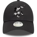 verstellbare-graue-9forty-kappe-mit-gebogenem-schirm-minnie-mouse-disney-von-new-era