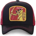 schwarze-und-rote-trucker-kappe-sagitario-sag-saint-seiya-die-ritter-des-zodiacs-von-capslab