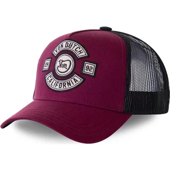 Šiltovky zaoblená kamionista červená snapback BIKBOR Von Dutch