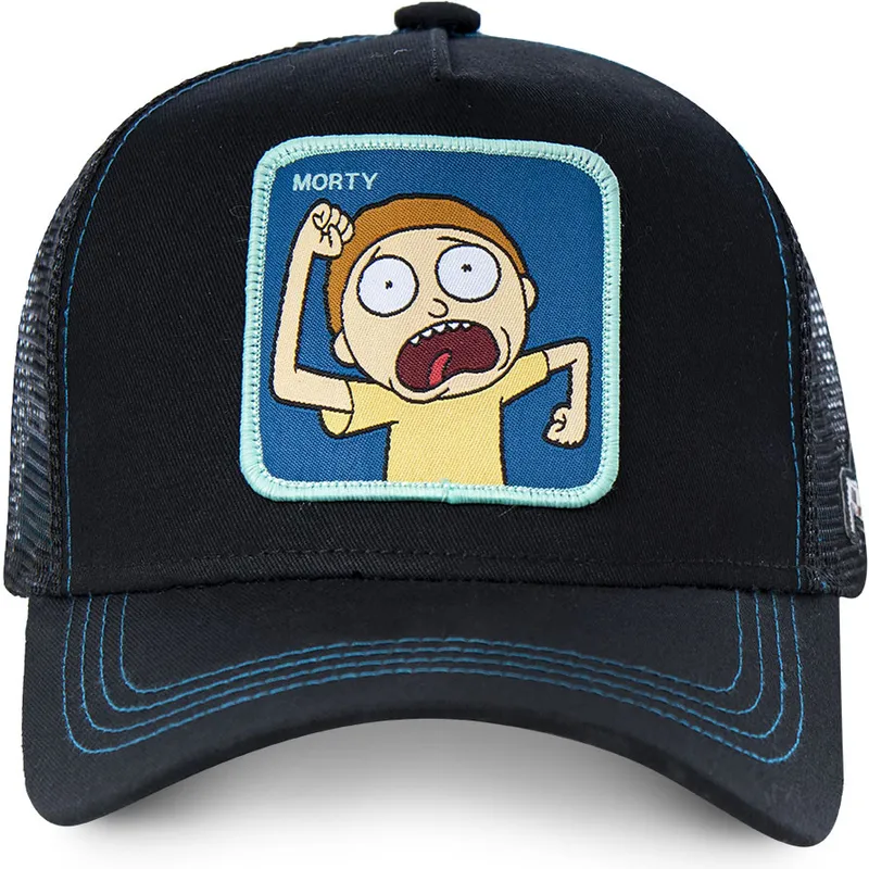 siltovka-zaoblena-cierna-snapback-mor1-morty-smith-rick-a-morty-capslab