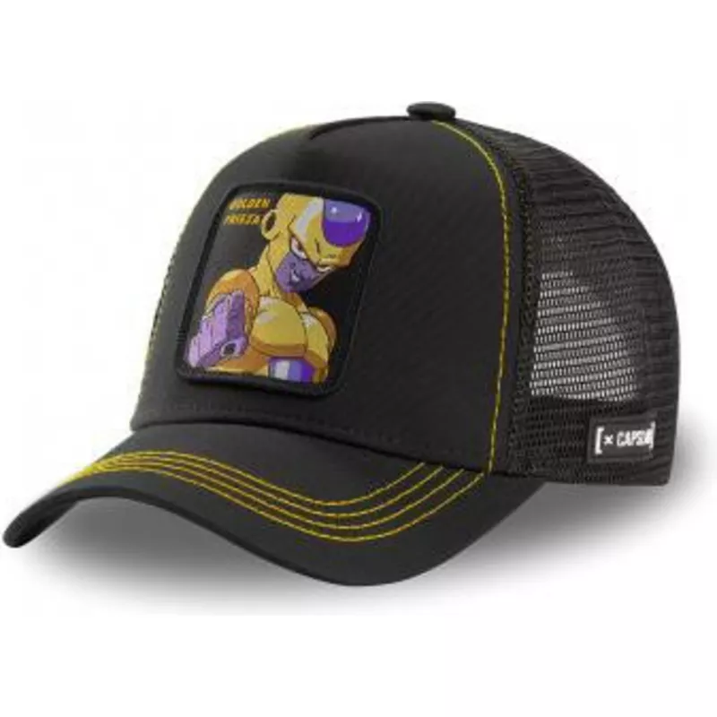 capslab-golden-frieza-fri3-dragon-ball-black-trucker-hat
