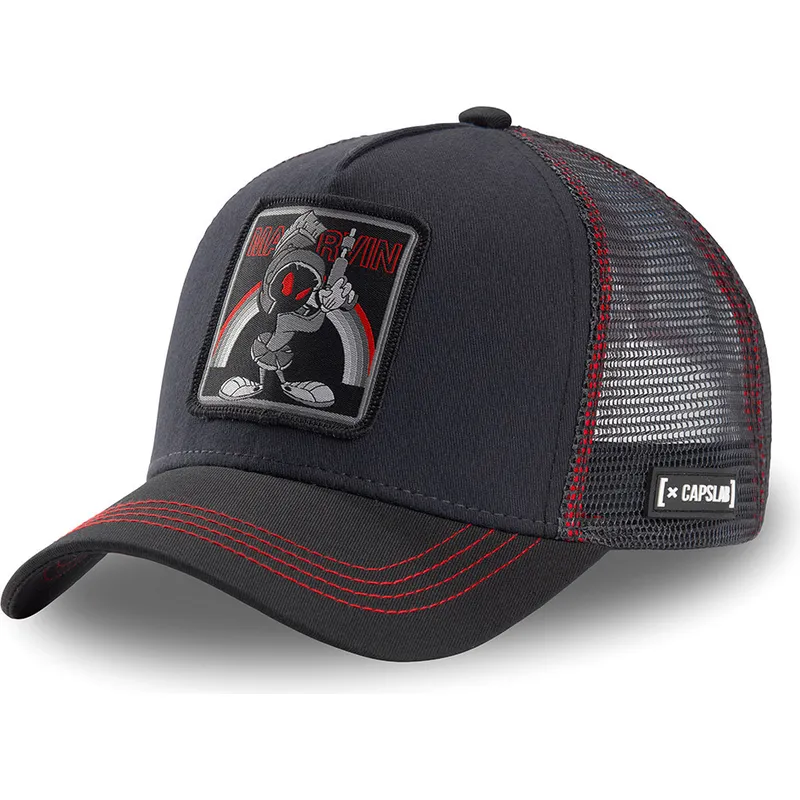 siltovka-zaoblena-cierna-snapback-loo-mar2-marvin-martan-looney-tunes-capslab