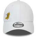 9forty-verstellbare-weisse-curved-cap-silvester-und-tweety-looney-tunes-chase-von-new-era