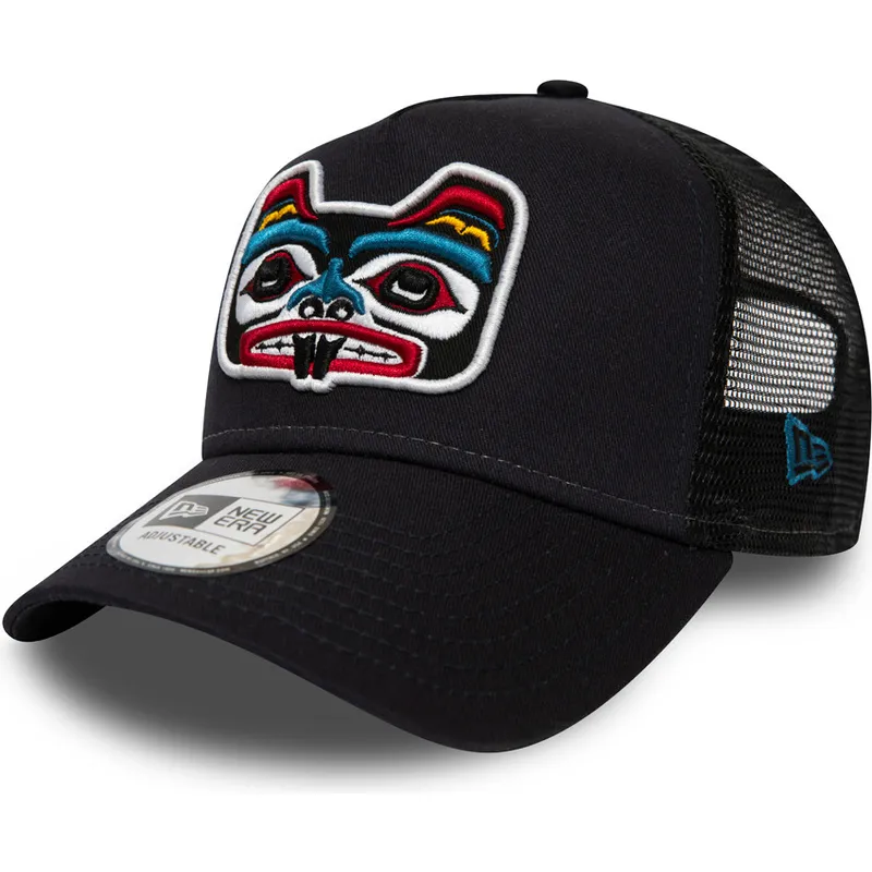 siltovka-zaoblena-tmavomodra-snapback-bear-tattoo-pack-a-frame-new-era