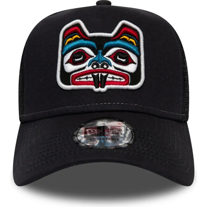 siltovka-zaoblena-tmavomodra-snapback-bear-tattoo-pack-a-frame-new-era