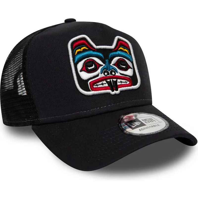 siltovka-zaoblena-tmavomodra-snapback-bear-tattoo-pack-a-frame-new-era