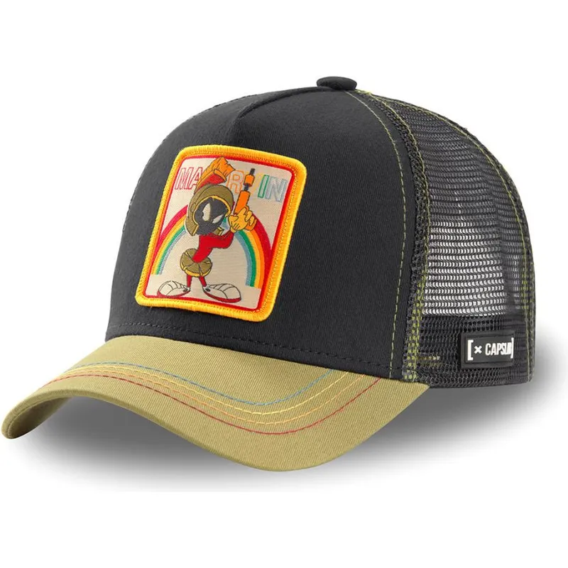 siltovka-zaoblena-cierna-snapback-loo-mar1-marvin-martan-looney-tunes-capslab
