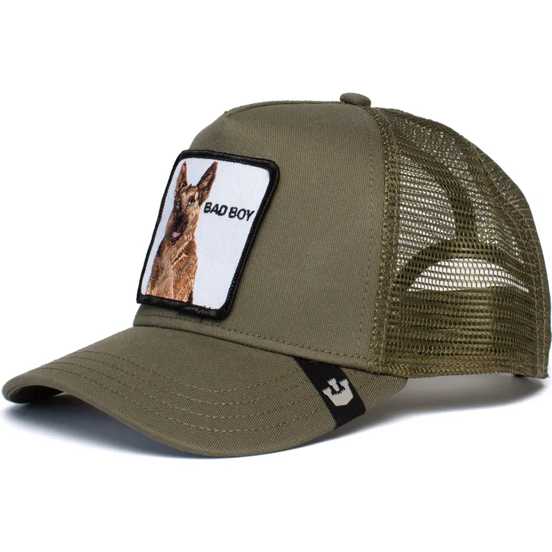 gorra-trucker-verde-perro-pastor-aleman-bouncer-de-goorin-bros