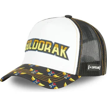 Schwarz-weiße Trucker-Kappe Goldorak MSK1 UFO Robot Grendizer von Capslab