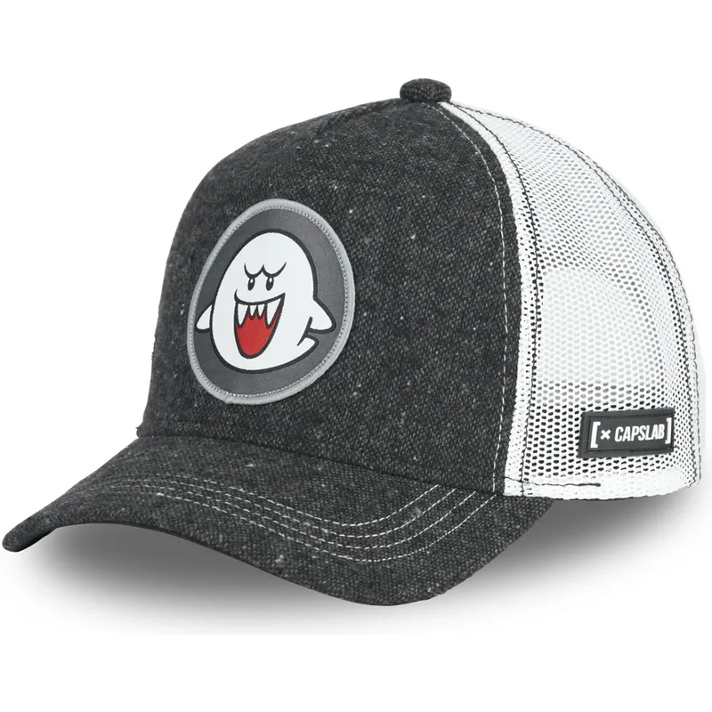 siltovka-zaoblena-cierna-snapback-pow2-bros-boo-super-mario-bros-capslab