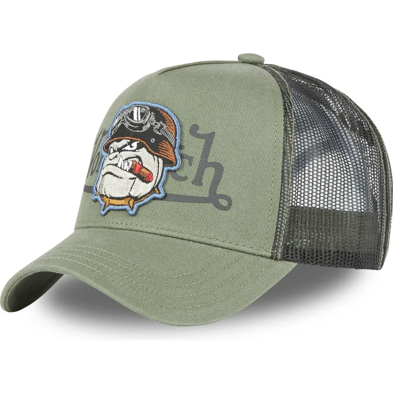 siltovky-zaoblena-zelena-snapback-bulldog-bull-k-von-dutch