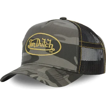 Šiltovka zaoblená kamufláž snapback CAM GOL Von Dutch