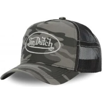 Šiltovka zaoblená kamufláž snapback CAM SIL Von Dutch