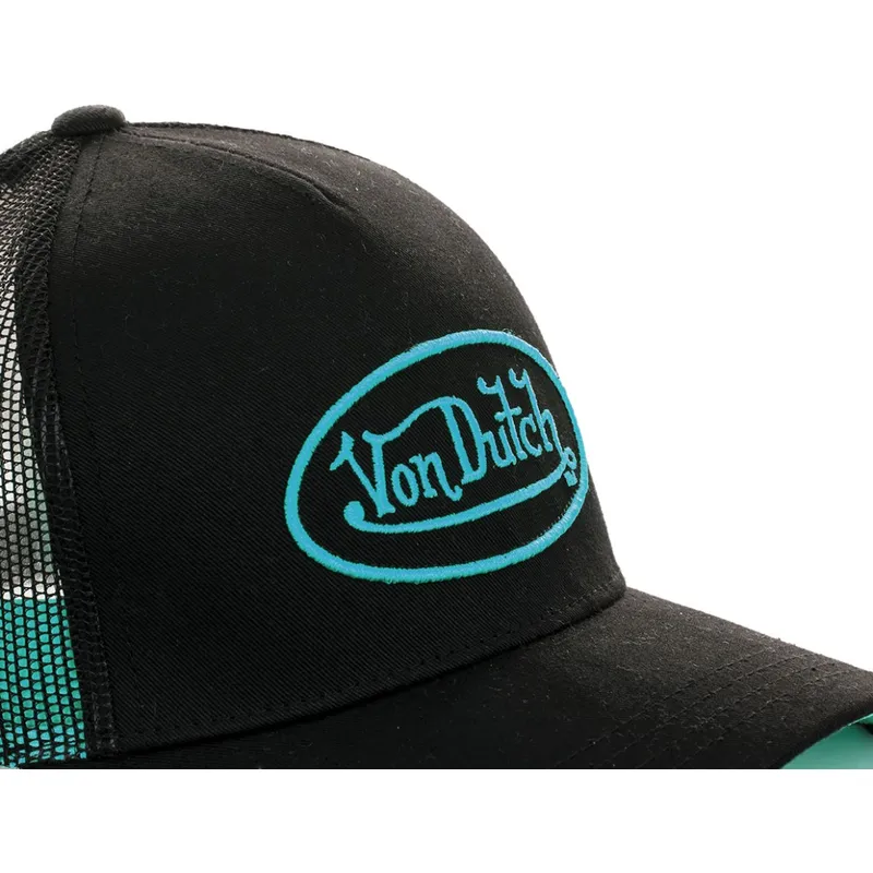 schwarze-trucker-kappe-mit-cyanfarbenem-neo-cya-logo-von-von-dutch