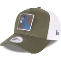 grune-und-weisse-a-frame-trucker-kappe-tom-und-jerry-looney-tunes-von-new-era