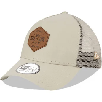 Šiltovky zaoblená kamionista sivá snapback A Frame 9FORTY Heritage Patch New Era